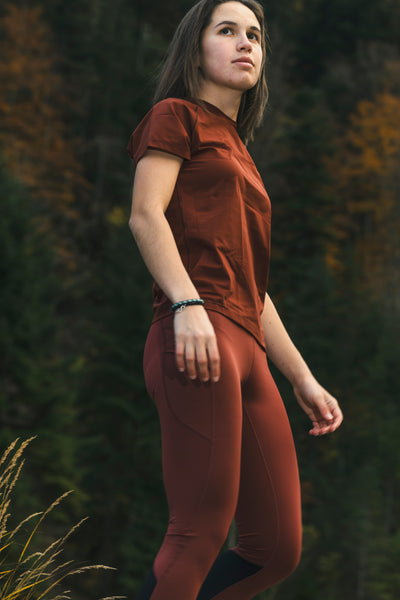 Color: Terracotta - mobile - Fly Me To The Moon Biodegradable Women's T-Shirt - wise trail running